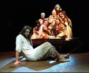 Steve Balsamo Actor as Jesus and the cast of Jesus Christ Superstar at the Lyceum Theatre Steve Balsamo Actor as Jesus and the cast of Jesus Christ Superstar at the Lyceum Theatre