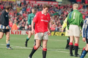 Steve Bruce, pictured at the end of the match, after scoring the 96th minute winner for Steve Bruce, pictured at the end of the match, after scoring the 96th minute winner for