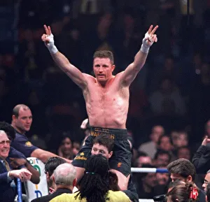 Steve Collins Boxer after retaining his WBO Super Middleweight title at the London Arena Steve Collins Boxer after retaining his WBO Super Middleweight title at the London Arena