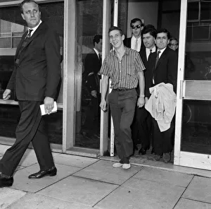 Stiff and limping, home-sick Welshman Brian Robson, 19, who tried to send himself back to Stiff and limping, home-sick Welshman Brian Robson, 19, who tried to send himself back to
