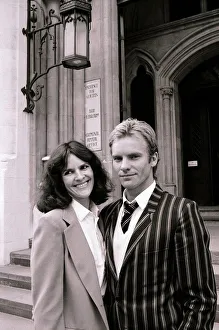 Sting Gordon Sumner with his wife Frances - July 1982 Outside Law Courts Sting Gordon Sumner with his wife Frances - July 1982 Outside Law Courts