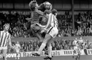 Stoke City 0 v. Birmingham City 0. Division One Football. March 1981 MF02-10-013 Stoke City 0 v. Birmingham City 0. Division One Football. March 1981 MF02-10-013