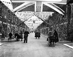 Street Party in Pinnington Road Gorton North in celebration of the coronation of Queen Street Party in Pinnington Road Gorton North in celebration of the coronation of Queen