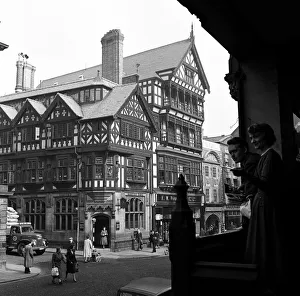 Street scenes in Chester, Cheshire. April 1953 Street scenes in Chester, Cheshire. April 1953