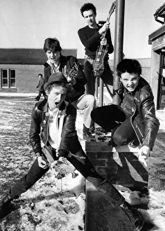 Striking a pose - Longbenton High School new wave band The Condemned (left to right Striking a pose - Longbenton High School new wave band The Condemned (left to right