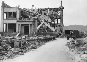 One of the few structures to be left standing in the Japanese city of Hiroshima following One of the few structures to be left standing in the Japanese city of Hiroshima following