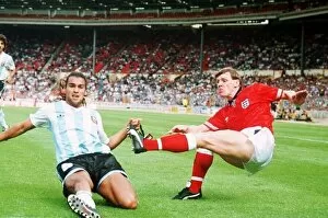 Images Dated 25th May 1991: Stuart Pearce Football in a match between England V Argentina