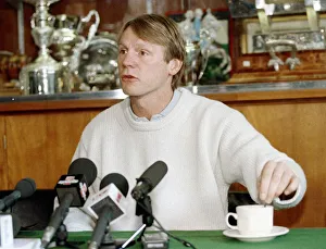 Stuart Pearce of Nottingham Forest pictured at a press conference as he announces his Stuart Pearce of Nottingham Forest pictured at a press conference as he announces his