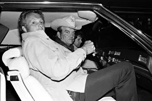 Stuntman Evel Knievel arrives in London ahead of his jump at Wembley Stadium Stuntman Evel Knievel arrives in London ahead of his jump at Wembley Stadium