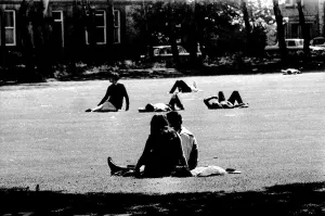 Summer weather scenes June 1970 - People enjoy a rare sunny day sunbathing in Brandling Summer weather scenes June 1970 - People enjoy a rare sunny day sunbathing in Brandling