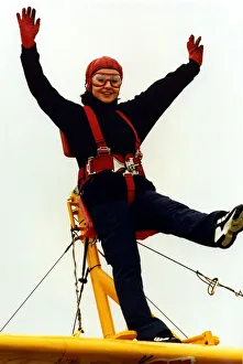Sunday Sun reporter, Tamzin Lewis, tries her hand at wing walking on the Cadbury' Sunday Sun reporter, Tamzin Lewis, tries her hand at wing walking on the Cadbury'