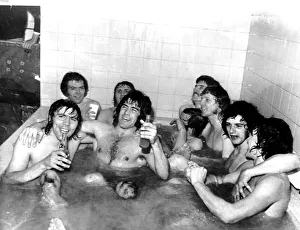 Sunderland players in bath celebrating after they had beaten Leeds United in the 1973 Sunderland players in bath celebrating after they had beaten Leeds United in the 1973