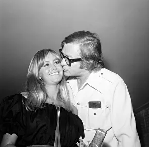 Susan George receives a kiss from Michael Caine. 26th July 1971 Susan George receives a kiss from Michael Caine. 26th July 1971