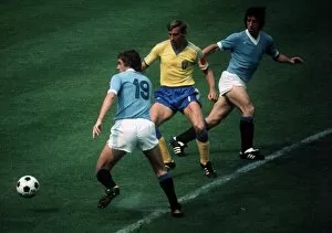 Images Dated 23rd June 1974: Sweden v Uruguay World Cup 1974 football