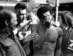 Tears of despair from Birmingham City winger Howard Gayle as he leaves the pitch at St Tears of despair from Birmingham City winger Howard Gayle as he leaves the pitch at St