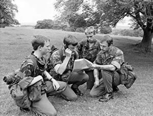 Images Dated 14th July 1984: Teesside troopers trudged across tough terrain to compete in the annual Tom Leonard