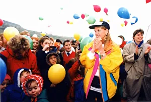 Television star Anneka Rice yesterday launched a 366-day countdown to next year' Television star Anneka Rice yesterday launched a 366-day countdown to next year'