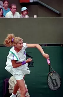 Images Dated 26th June 1989: Tennis. Monica Seles. At Wimbledon. June 1989 89-3823-035