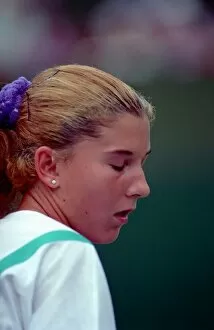 Images Dated 26th June 1989: Tennis. Monica Seles. At Wimbledon. June 1989 89-3823-053