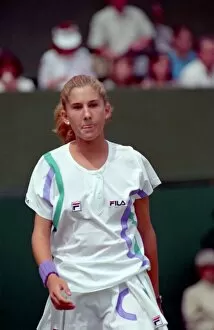 Images Dated 26th June 1989: Tennis. Monica Seles. At Wimbledon. June 1989 89-3823-034