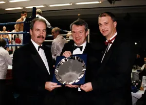 Terry Quinn Editor Daily Record St Andrews Sporting Club silver salver presented to Terry Quinn Editor Daily Record St Andrews Sporting Club silver salver presented to