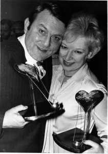 Terry Scott and June Whitfield at The Variety Club of Great Britain annual show business Terry Scott and June Whitfield at The Variety Club of Great Britain annual show business