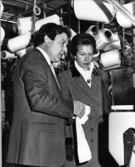 Terry Stae with Princess Anne during a tour of the Aristoc factory. 15th November 1988 Terry Stae with Princess Anne during a tour of the Aristoc factory. 15th November 1988