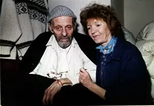 December Collection: Terry Thomas actor and comedian with his wife during the last days of his life