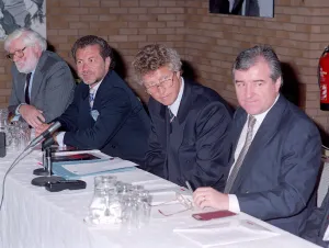 Terry Venables June 1993 Dennis Roche Alan Sugar Terry Venables June 1993 Dennis Roche Alan Sugar