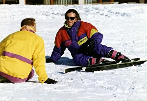 Terry Wogan TV presenter and Talkshow host goes skiing at Val dIsere in France Terry Wogan TV presenter and Talkshow host goes skiing at Val dIsere in France