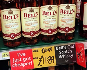 Tesco Price Cuts February 1999 Bell's whisky reduced by 60p point of sale Tesco Price Cuts February 1999 Bell's whisky reduced by 60p point of sale