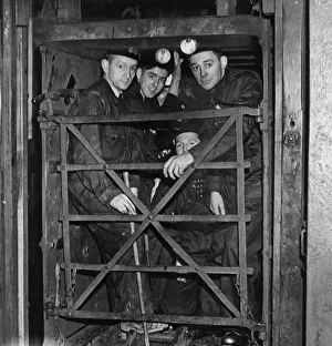 There's a look of keen anticipation on the faces of these Bevin Boys about to make There's a look of keen anticipation on the faces of these Bevin Boys about to make