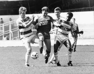 There's no way through for Middlesbrough's Gary Hamilton against Queens Park There's no way through for Middlesbrough's Gary Hamilton against Queens Park