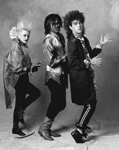 Thompson Twins pop band in the studio 1985 Thompson Twins pop band in the studio 1985