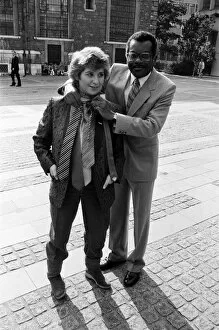 Images Dated 30th September 1982: Tie Man of the Year Competition at the Guildhall. Overall winner Trevor McDonald