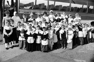 Back in time... pupils, parents and friends of Upper Whitley School, Grange Moor Back in time... pupils, parents and friends of Upper Whitley School, Grange Moor