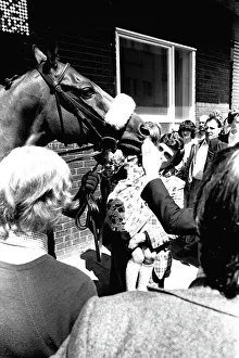 Three times Grand National winner Red Rum arrives for opening the Rum Runner nightclub in Three times Grand National winner Red Rum arrives for opening the Rum Runner nightclub in