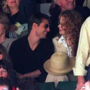 Tom Cruise actor Film star sits with wife Nicole Kidman actress on Wimbledon' Tom Cruise actor Film star sits with wife Nicole Kidman actress on Wimbledon'