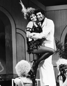 Tom Jones Singer with Raquel Welch together during filming Toms television show 1970 Tom Jones Singer with Raquel Welch together during filming Toms television show 1970