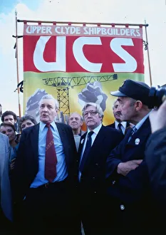 Tony Benn Upper Clyde Shipbuilders September 1982 labour MP attends anyi Margaret Tony Benn Upper Clyde Shipbuilders September 1982 labour MP attends anyi Margaret