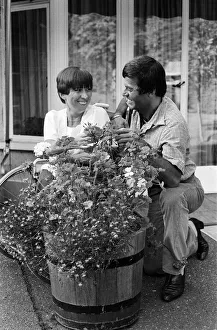Tony Blackburn at home with his sister Jacqueline. 3rd September 1980 Tony Blackburn at home with his sister Jacqueline. 3rd September 1980