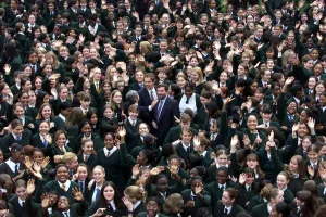 Tony Blair and education secretary David Blunkett Nov 1999 today visited La Sainte Union Tony Blair and education secretary David Blunkett Nov 1999 today visited La Sainte Union