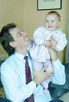 Tony Blair future labour prime minister with his daughter Kathryn December 1988 Tony Blair future labour prime minister with his daughter Kathryn December 1988