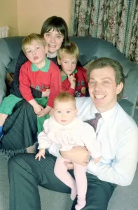 Tony Blair future labour prime minister with his wife Cherie and sons Ewan 4 Tony Blair future labour prime minister with his wife Cherie and sons Ewan 4