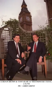 Tony Blair and Gordon Brown at Westminster after Brown had withdrawn from Labour Tony Blair and Gordon Brown at Westminster after Brown had withdrawn from Labour
