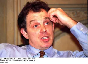 Tony Blair Labour leader during interview in February 1995 Tony Blair Labour leader during interview in February 1995