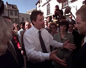 Tony Blair Labour Party Leader in Monmouth during the April 1997 General Election Tony Blair Labour Party Leader in Monmouth during the April 1997 General Election