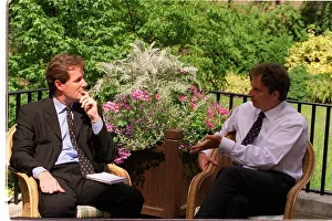 Tony Blair Labour Prime Minister at Number 10 August 1997 during an interview with Tony Blair Labour Prime Minister at Number 10 August 1997 during an interview with