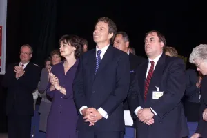 Tony Blair MP and Cherie Blair with John Prescott at Labour Party Conference 1999 Tony Blair MP and Cherie Blair with John Prescott at Labour Party Conference 1999
