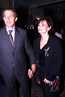 Tony Blair MP and Cherie Blair at the Royal Bath Hotel Sept 1999 wearing a Tony Blair MP and Cherie Blair at the Royal Bath Hotel Sept 1999 wearing a